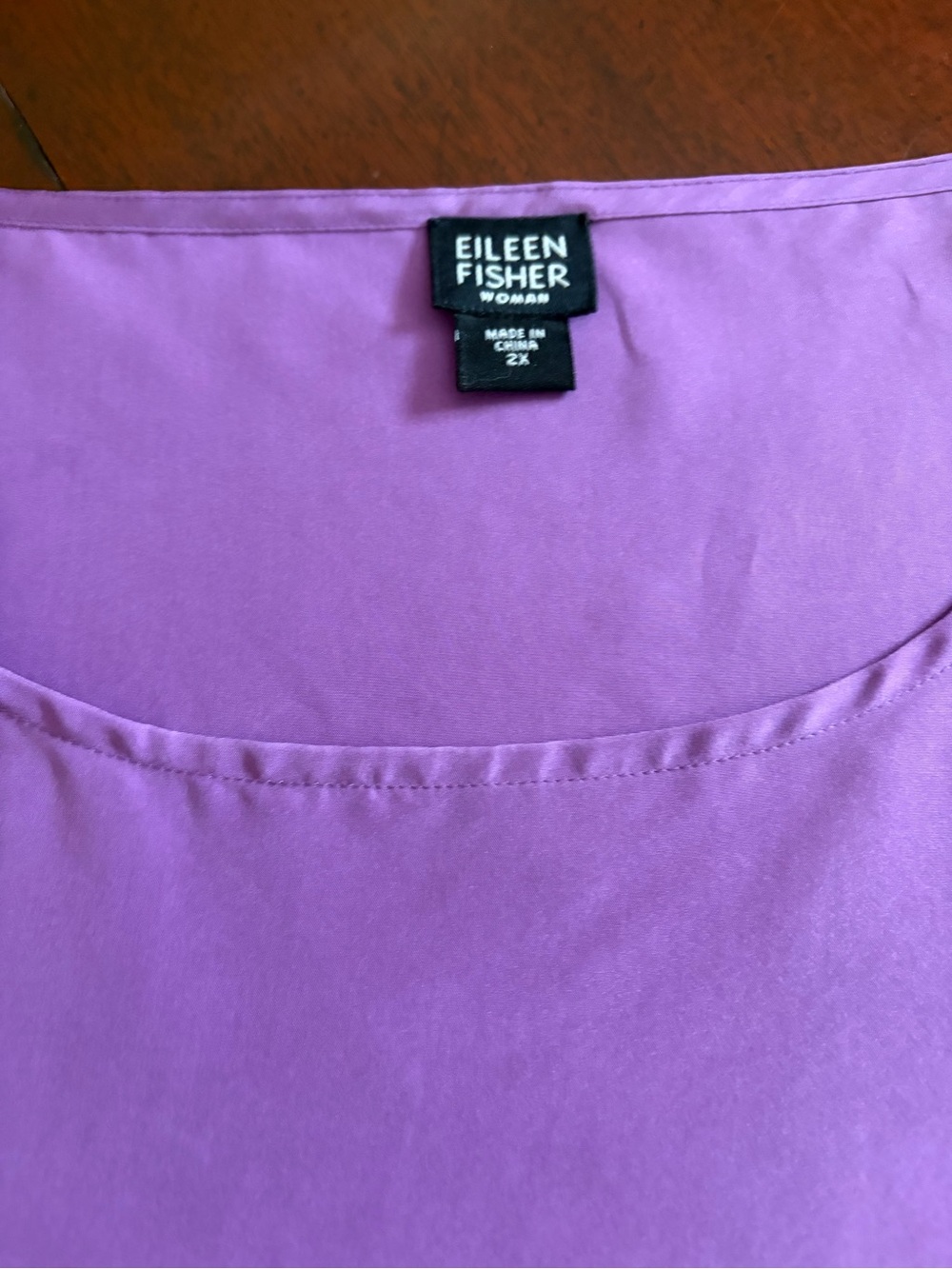 Eileen Fisher Purple 100% Silk Camisole